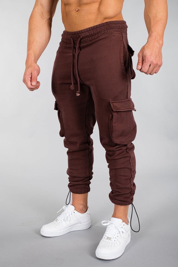 Mens YoungLA Joggers Brown Sale - YoungLA Outlet Buy Now